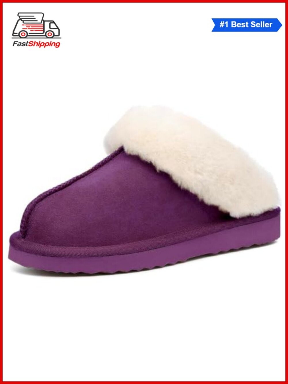 ✨ LazyStep Women's Madge Fuzzy Slippers Memory Foam Indoor Outdoor